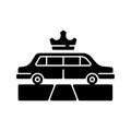 Limousine service black glyph icon