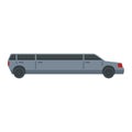 Limousine service icon, flat style