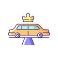 Limousine service RGB color icon