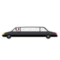 Limousine transportation cartoon character side view vector illustration Royalty Free Stock Photo