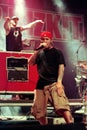 Limp Bizkit,Fred Durst and DJ Lethal during the concert