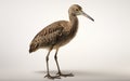 A Limpkin on a White Background -Generative Ai