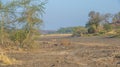 Limpopo river pre-rain dry flood plains in South Africa