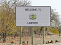 Limpopo sign - travel destination in Africa Royalty Free Stock Photo