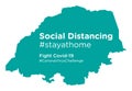 Limpopo South Africa map with Social Distancing stayathome tag