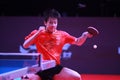 Lin Gaoyuan from China top spin Royalty Free Stock Photo