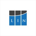 LIN letter logo design on WHITE background. LIN creative initials letter logo concept. LIN letter design Royalty Free Stock Photo