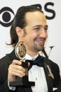 Lin-Manuel Miranda Wins at 70th Annual Tonys Royalty Free Stock Photo