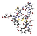 Linaclotide irritable bowel syndrome drug molecule.