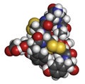 Linaclotide irritable bowel syndrome drug molecule.