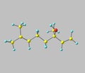 Linalool molecule isolated on grey Royalty Free Stock Photo