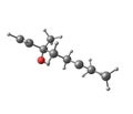 Linalool molecule isolated on white Royalty Free Stock Photo