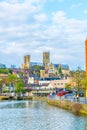 Lincoln cathedral overlooking Brayford pool, England