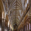 Lincoln Cathedral: vaulted ceiling Royalty Free Stock Photo