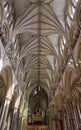 Lincoln Cathedral: vaulted ceiling Royalty Free Stock Photo
