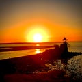 Lincoln City Fiery Sunset