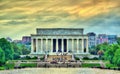 The Lincoln Memorial, an American national monument in Washington, D.C. Royalty Free Stock Photo