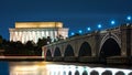 Lincoln Memorial and Arlington Bridge Royalty Free Stock Photo