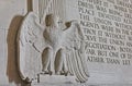 Lincoln Memorial eagle statue in Washington DC USA