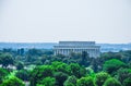 Lincoln memorial, elevated view Royalty Free Stock Photo