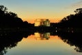 Lincoln Memorial Monument at Sunset, Washington DC Royalty Free Stock Photo