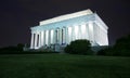 Lincoln Memorial at night Royalty Free Stock Photo