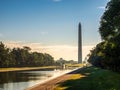 Lincoln Memorial Reflecting Pool and Washington Monument in Washington DC Royalty Free Stock Photo