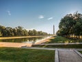 Lincoln Memorial Reflecting Pool and Washington Monument in Washington DC Royalty Free Stock Photo