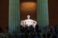 Lincoln Memorial statue at night Royalty Free Stock Photo