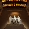 Lincoln Memorial statue at night Royalty Free Stock Photo