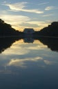 The Lincoln Memorial at Sunset and reflecting pool in Washington D.C. Royalty Free Stock Photo