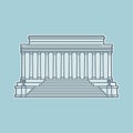 Lincoln memorial. Vector illustration decorative design