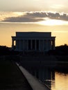 Lincoln Memorial in Washington DC (District of Columbia) at sunset