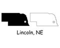 Lincoln Nebraska NE State Border USA Map Royalty Free Stock Photo