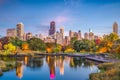 Lincoln Park, Chicago, Illinois Skyline Royalty Free Stock Photo