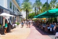 Lincoln Road, a shopping boulevard in Miami Beach Royalty Free Stock Photo