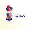 Lincoln\'s birthday. February 12. Holiday ideas. Template for background