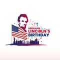 Lincoln\'s birthday. February 12. Holiday ideas. Template for background