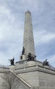 Close Side View Lincoln's Tomb in Oak Ridge Cemetery, Springfiel