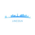 Lincoln skyline silhouette. Royalty Free Stock Photo