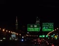 Lincoln Tunnel Jersey City Sign Night Scene