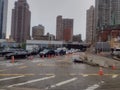 Lincoln Tunnel Traffic In The Rain, NYC, NY, USA