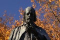 Lincoln, UK, 6th November, Tennyson Memorial and Statue in the grounds of Lincoln Cathedral