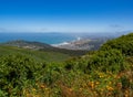 Linda Mar, Pacifica, Pacific Ocean, Mount Tamalpais as see from Royalty Free Stock Photo