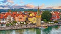 Lindau, Germany. Antique town in Bavaria at Bodensee Lake Royalty Free Stock Photo