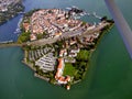 Lindau island in the lake of constance