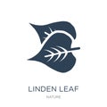 linden leaf icon in trendy design style. linden leaf icon isolated on white background. linden leaf vector icon simple and modern Royalty Free Stock Photo