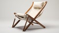 Modern Folding Hammock Chair With Soft Armrests And Cream Style