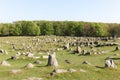 Lindholm Hills called Lindholm Hoje in Danish is a major viking burial site Royalty Free Stock Photo