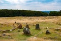 Lindholm Hoje, an ancient viking burial site place in Jutland, Denmark